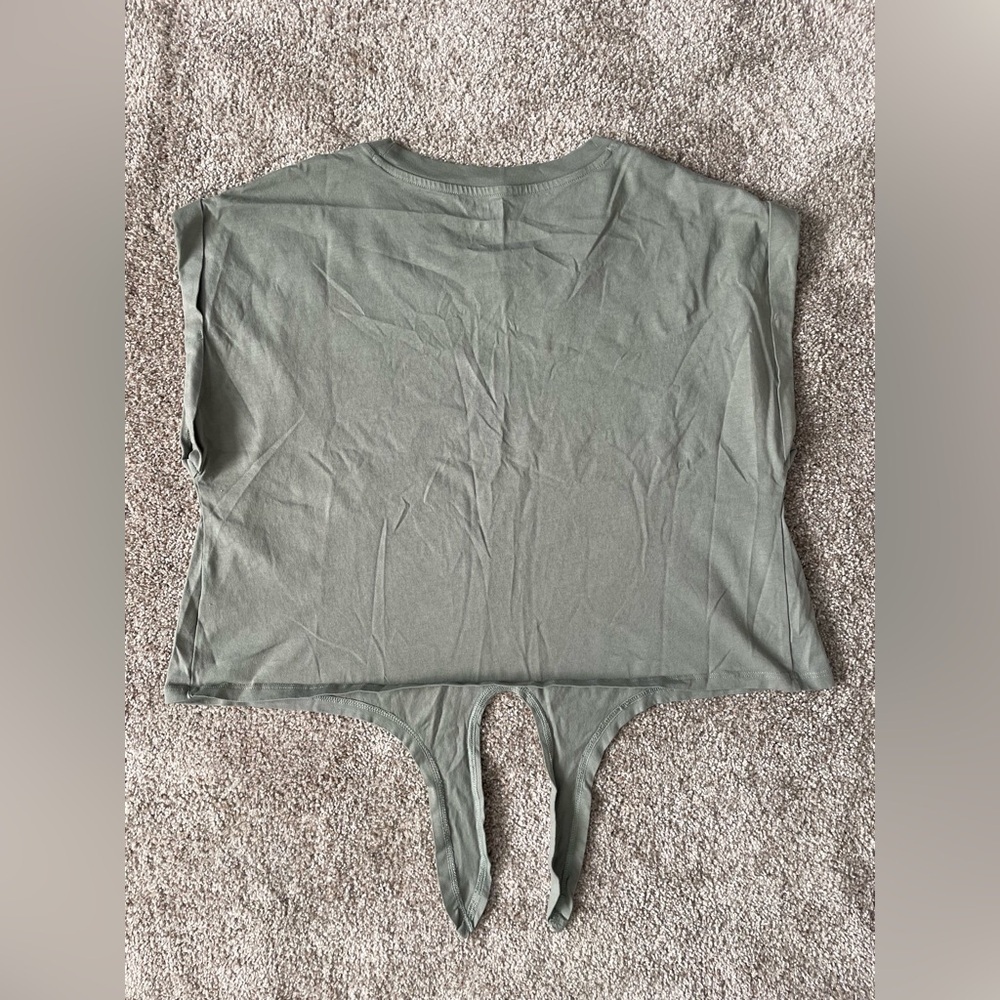 GAP Sage Green Tie-Front Tee - Picture 10 of 11